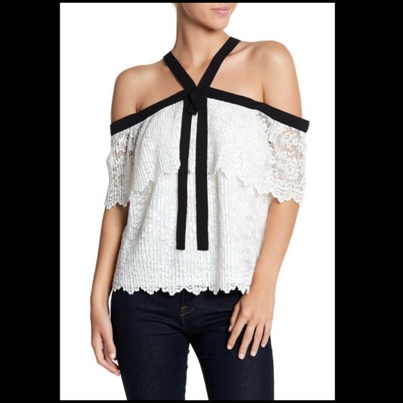 Lucy Paris Tops - Lucy Paris White Lace Blouse